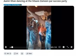 Sitaare Zameen Par success bash: Unseen video of Aamir Khan dancing goes viral, fans say 'Bro pulled Gauri with these moves'