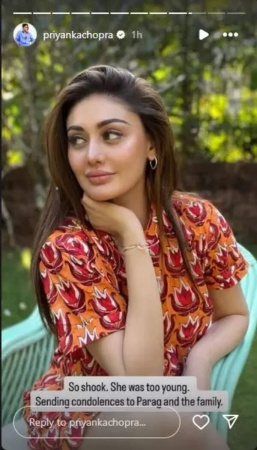 Priyanka Chopra 'Shook' by Sudden Death of Actress Shefali Jariwala at 42; Industry Mourns