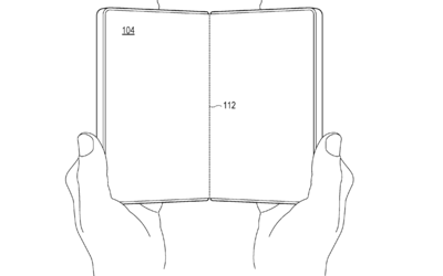 Conceptual rendering of Microsoft's new foldable phone design.