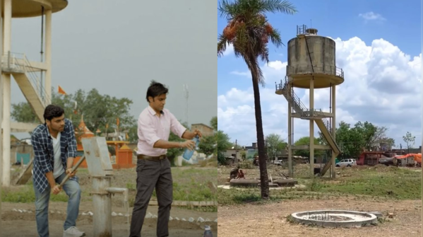 ​What exists only on screen: The memorial library and handpump
