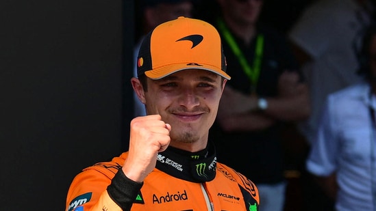 At the Austrian GP, Lando Norris clinched his third victory this season, fending off teammate Oscar Piastri. (Photo by Andrej ISAKOVIC / AFP)(AFP)